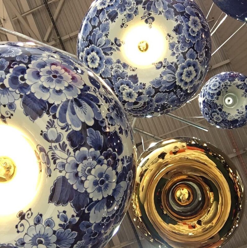 Unique Delft Blue Table Lamp Completely Handpainted Etsy