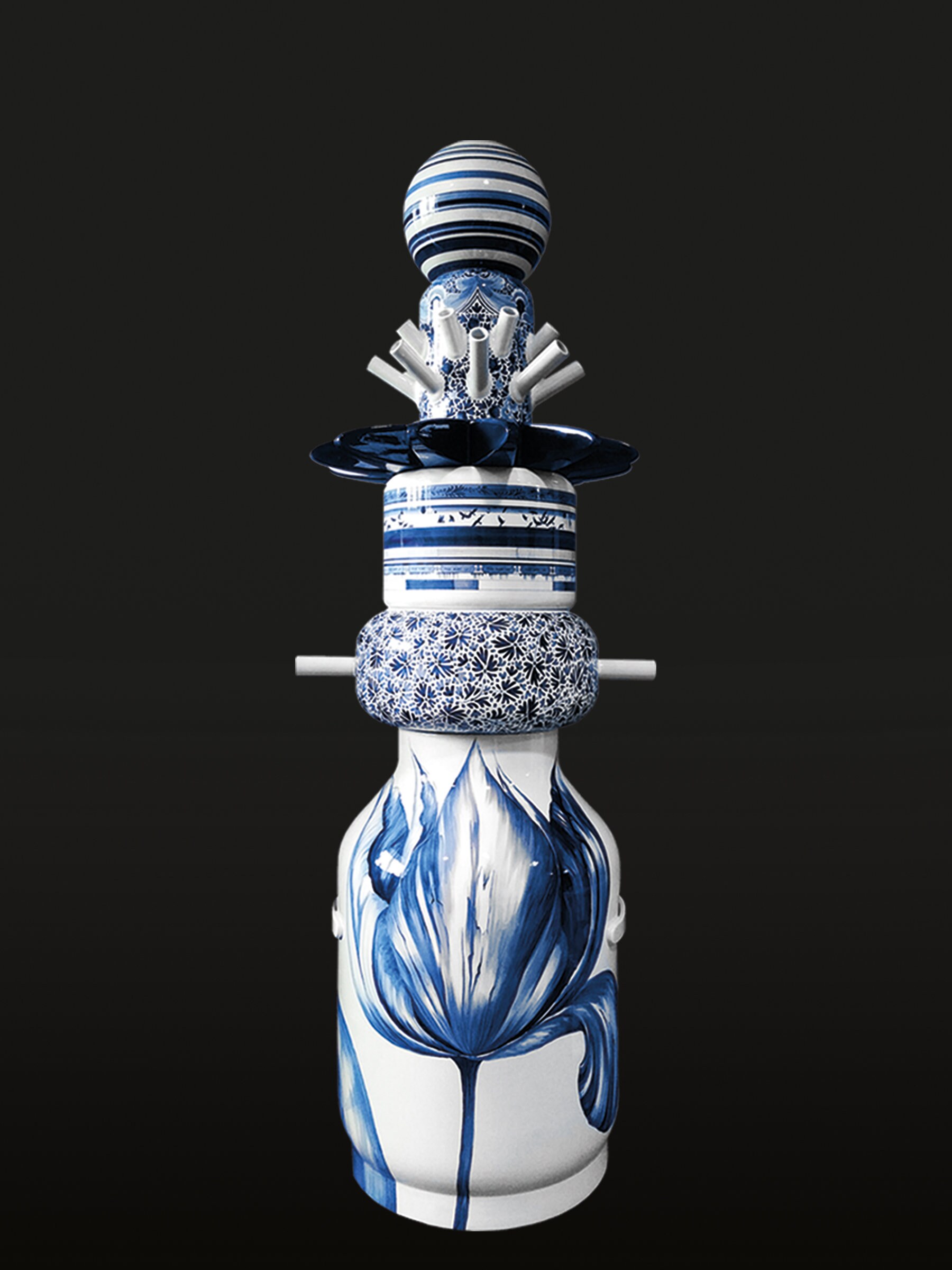 Exclusive Delft blue porcelain tulip vase 6 vases in 1 Etsy