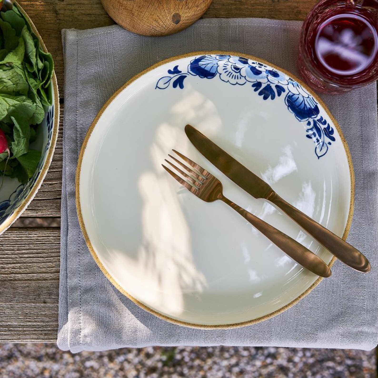 Set of 4 Delft Blue Dinner Plates With a Rustic Rim and Delft Etsy