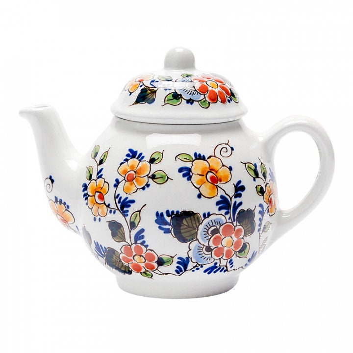 Delft teapot or coffeepot fully handmade and handpainted Etsy