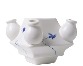 Tulipvase, Stapelgekte Busy bee middle Delft blue