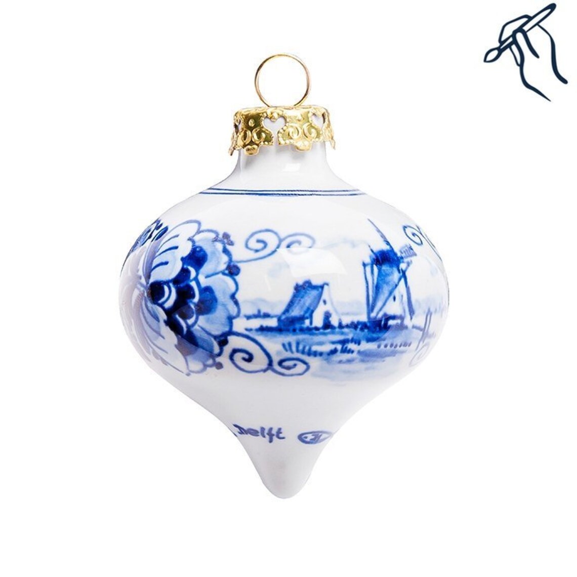 Delft Blue Porcelain Christmas Ornament for the Christmas Etsy