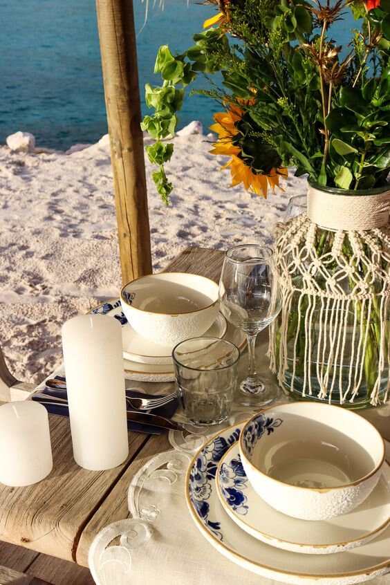 Set of 4 Delft Blue Dinner Plates With a Rustic Rim and Delft Etsy