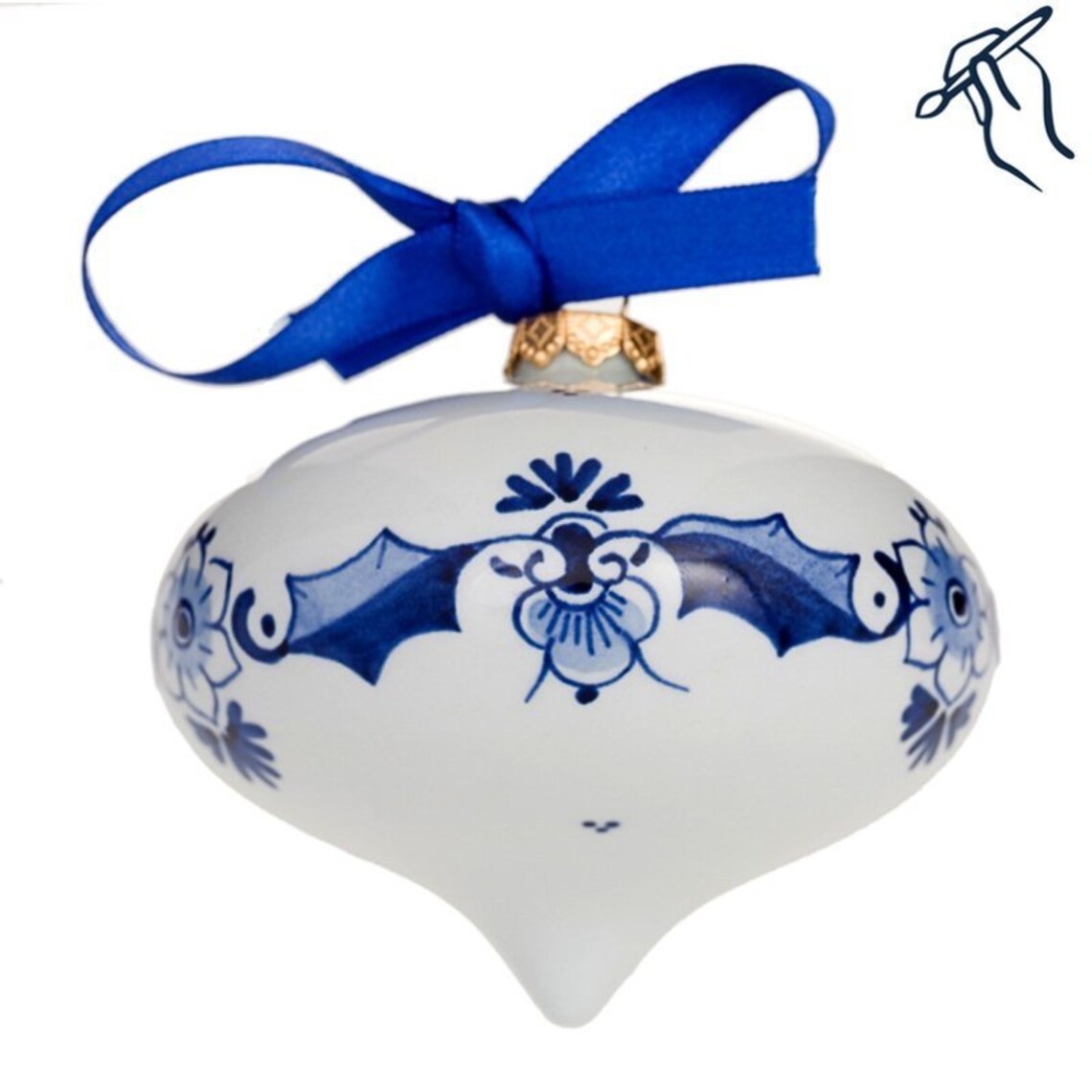 Delft blue porcelain Christmas ornament for the Christmas Etsy