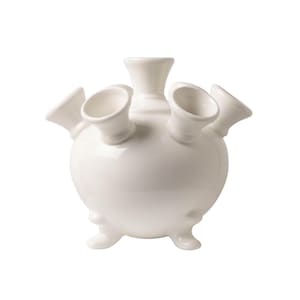 Tulip Vase on Legs - White - 17 cm