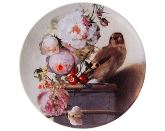 Wall plate "the Goldfinch" painting by Dutch artist Fabritius, Golden Age