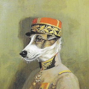 Smooth Fox Terrier &quot;Hector&quot; - CUSTOM MATTED - 1993 Vintage Dog Art Print - Thierry Poncelet