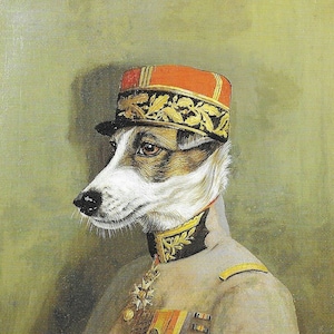 Smooth Fox Terrier "Hector" - CUSTOM MATTED - 1993 Vintage Dog Art Print - Thierry Poncelet