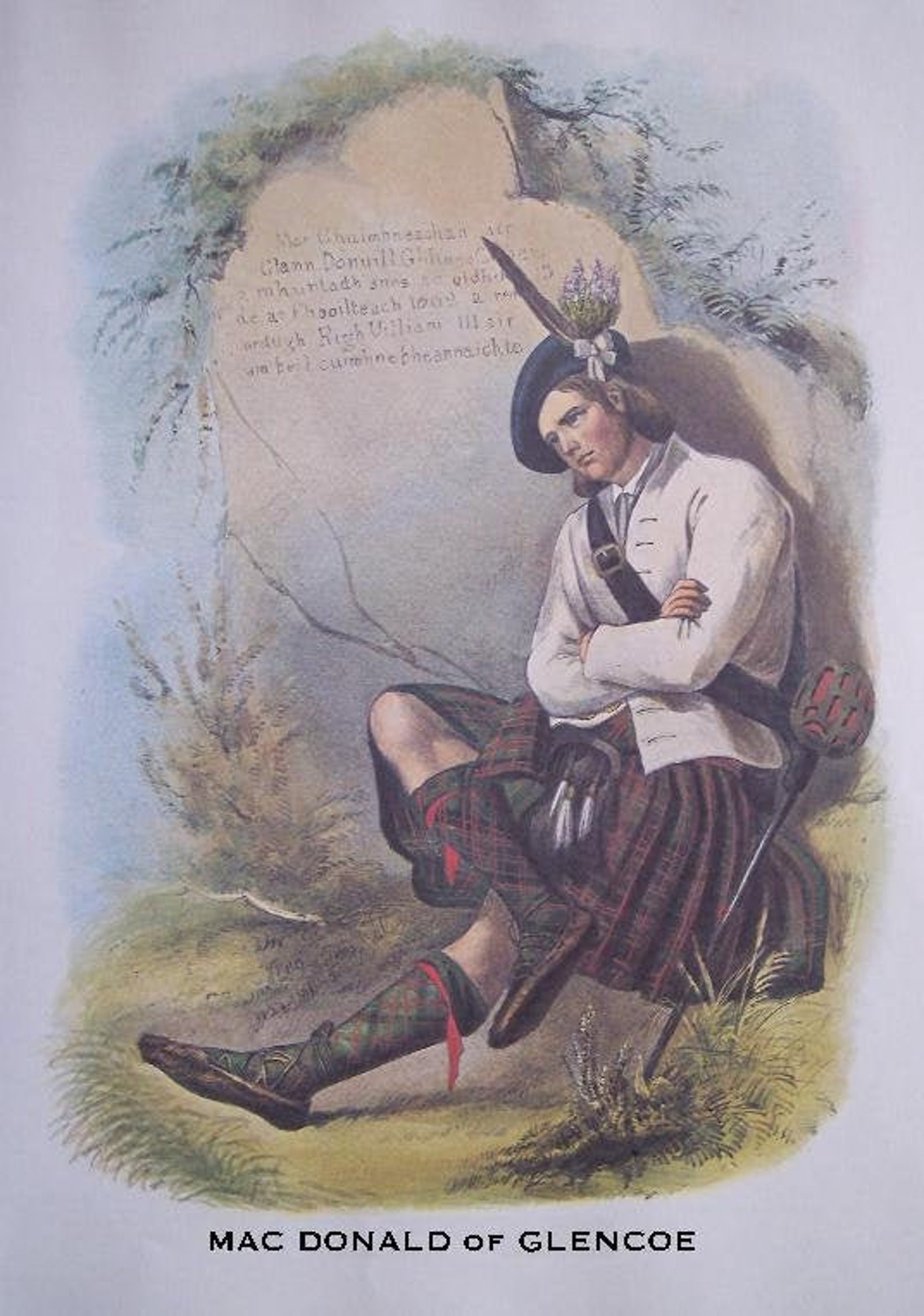Clan Macdonald of Glencoe Scottish Tartan Art Print Matted Etsy UK