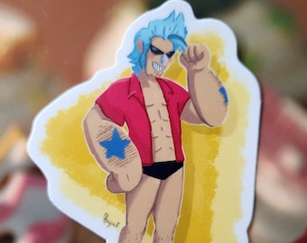 Franky Sticker Anime Manga Strawhats Die-Cut Vinyl Waterproof Sticker