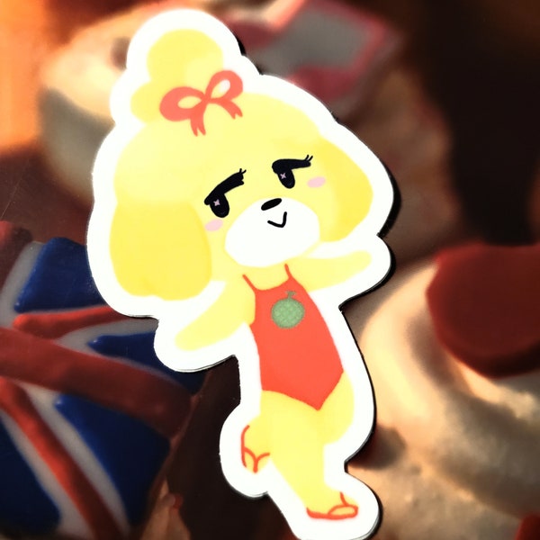 Isabelle Swimsuit Sticker Animal Crossing New Horizons Die-Cut Vinyl Waterproof Sticker