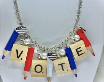 4th of July Colored Pencil Necklace