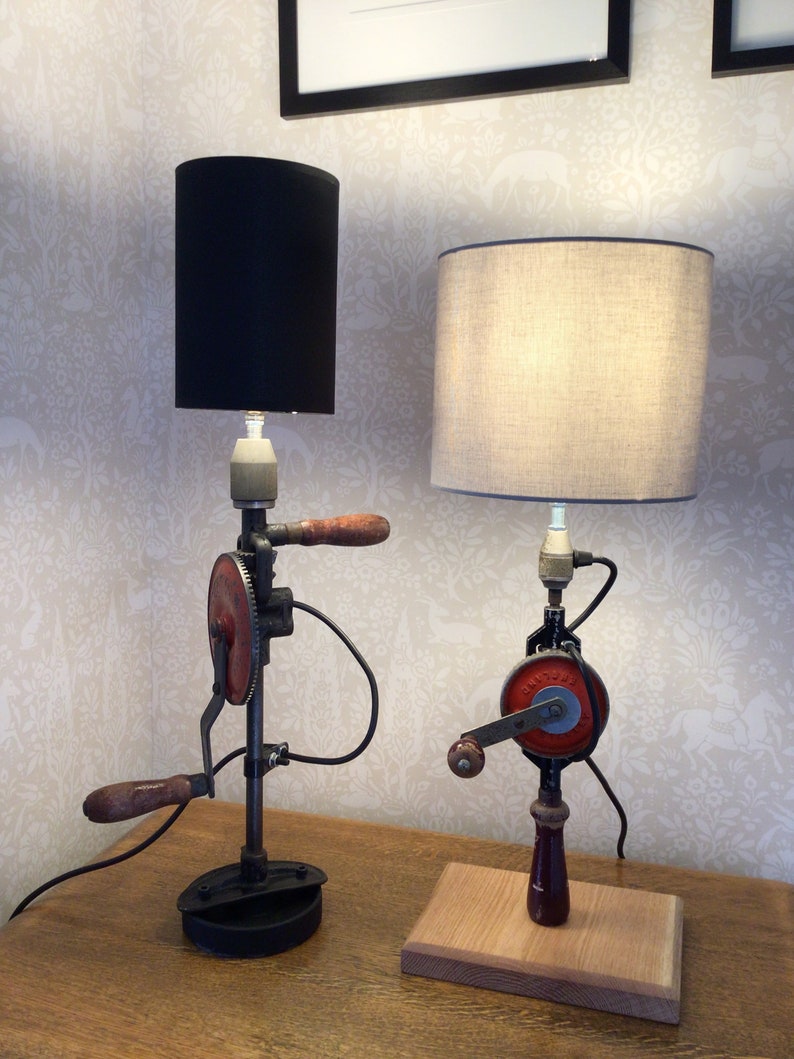 Vintage Antique Hand Drill Lamp Bases/ Steampunk Table Lamps/ Etsy UK