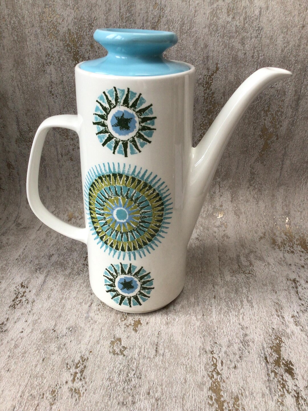 Vintage J&G Meakin Studio coffee pot/ Aztec /Retro coffee pot