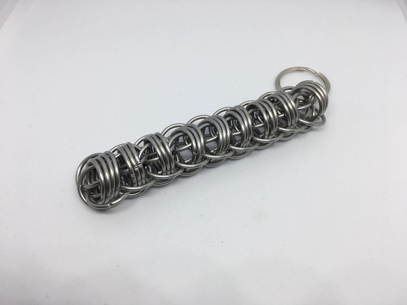 Handmade Stainless Steel Fire Wyrm Keyring