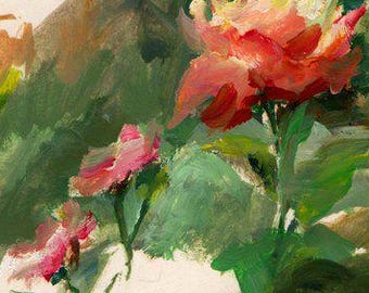 Original Art, Roses, Alla Prima, Oil on Paper, Paper Frame, Ukrainian Roses, Plein air, Nature art, Plein air painting, Miniature,  Floral