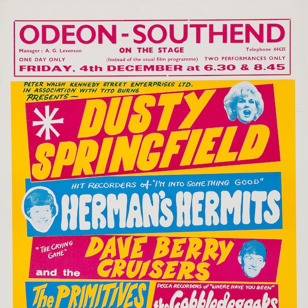 Dusty Springfield Odeon-Southend Concert Poster Replica 13 X 19 Photo Print