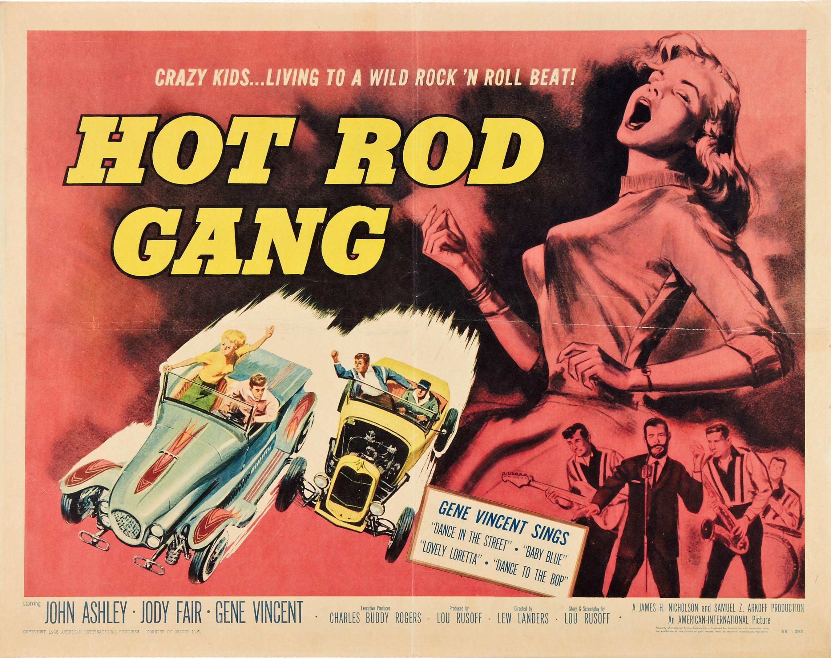 1958年 Hot Rod Gang 映画 ポスター Gene Vincent