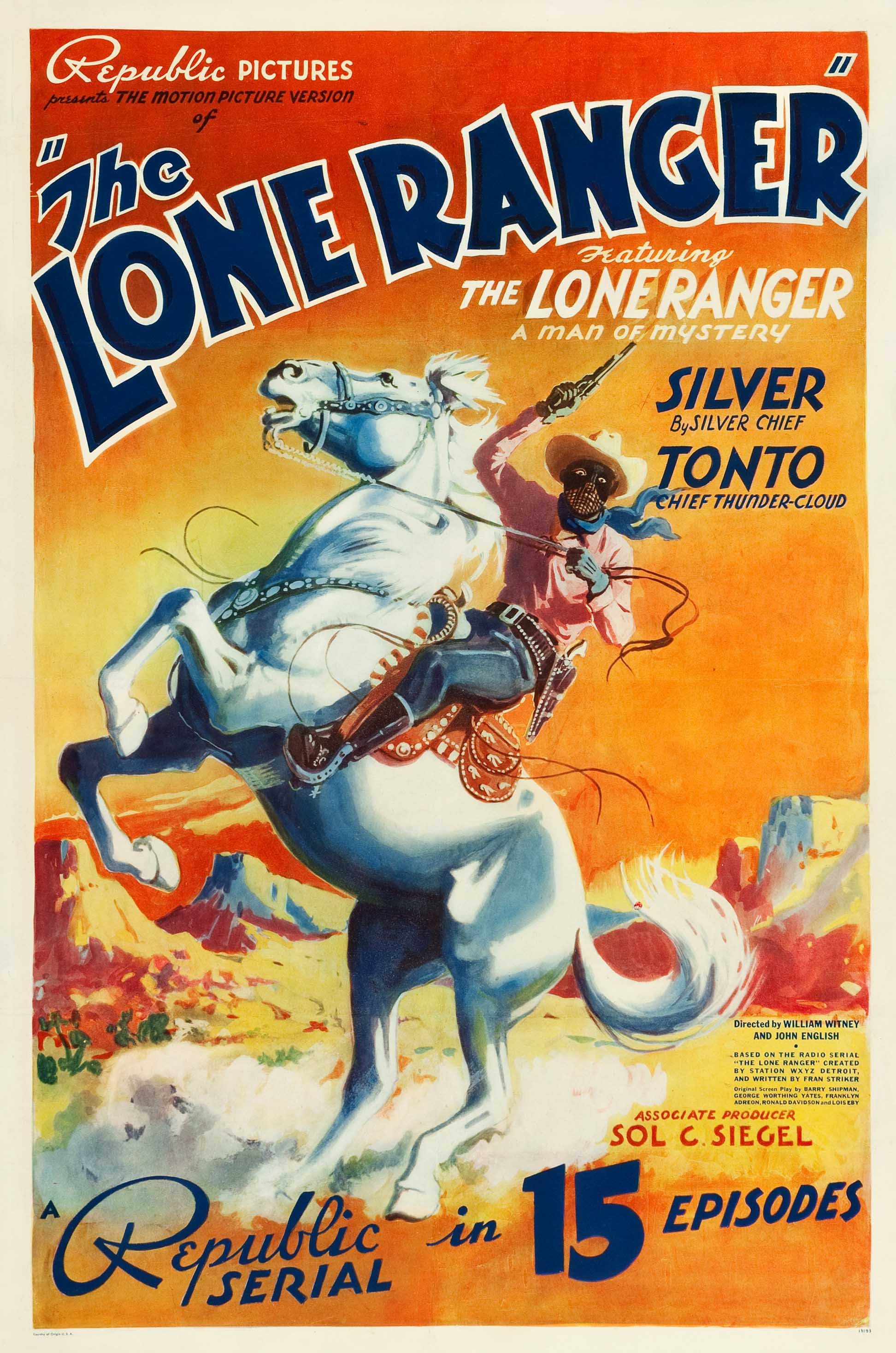 1938 the Lone Ranger Movie Poster 13x19 Photo Print Etsy