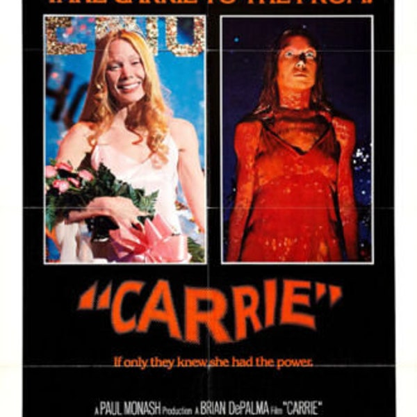 1976 Carrie Movie Poster Replica 13x19" Photo Print