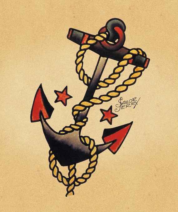 Sailor Jerry Tattoo Art 14 x 11 Photo Print