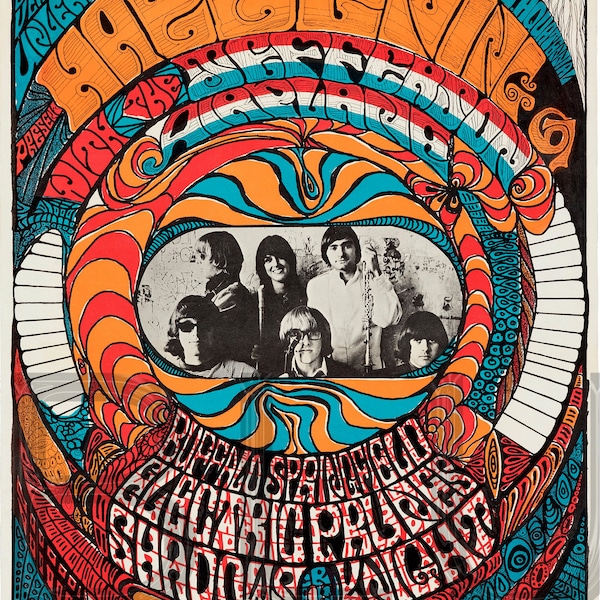 1967 Jefferson Airplane, Buffalo Springfield, Minneapolis, MN Concert Poster 13x19" Photo Print