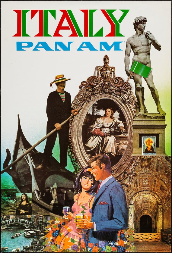 Lounge vergiftigen Oost Vintage Pan Am Poster 13 x 19 fotoprint - Etsy België