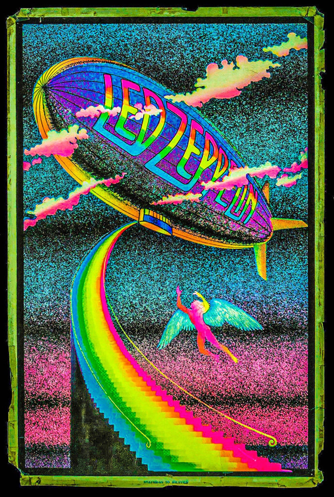 Black Light Poster Replica Led Zeppelin 13x19 Photo Etsy