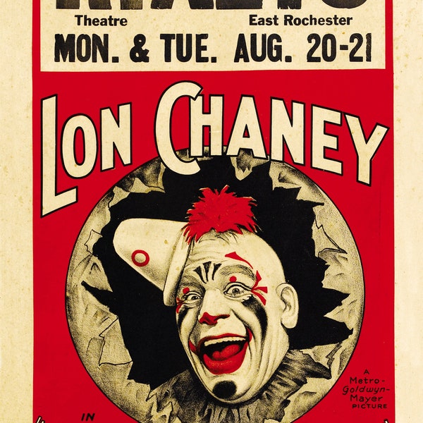 Laugh, Clown, Laugh lon Chaney Movie Poster 13x19" Photo Print
