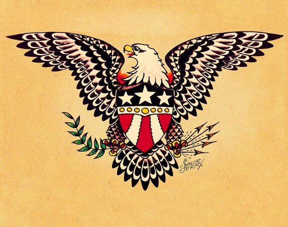 Sailor Jerry Tattoo Art 14 x 11 Photo Print