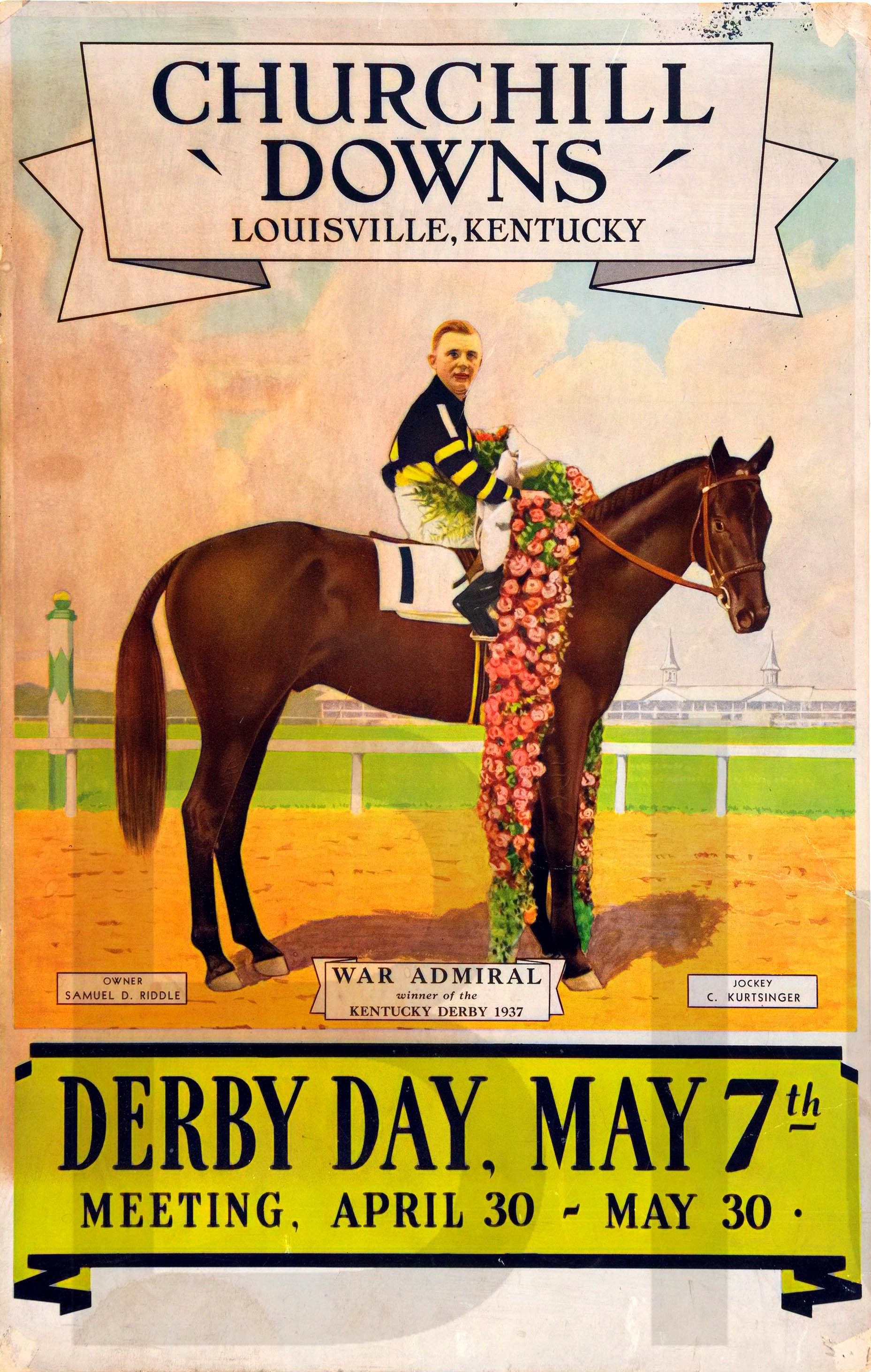 1938 Kentucky Derby Poster 13 X 19 Photo Print Etsy
