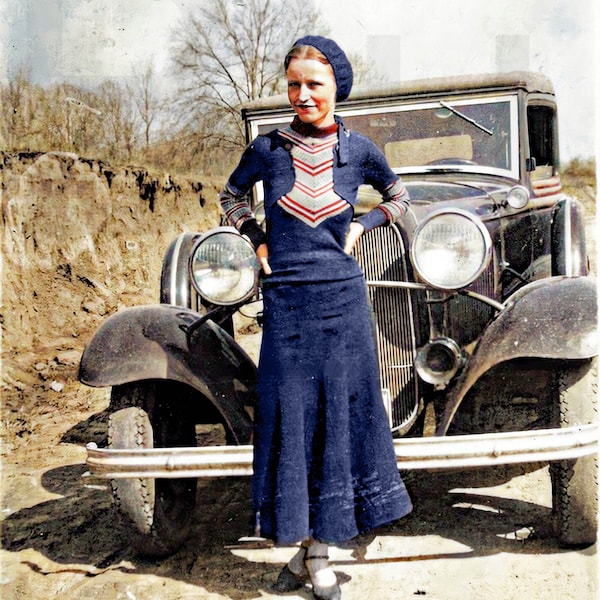 Bonnie & Clyde Bonnie Parker Instantánea 11 X 14 Impresión Fotográfica