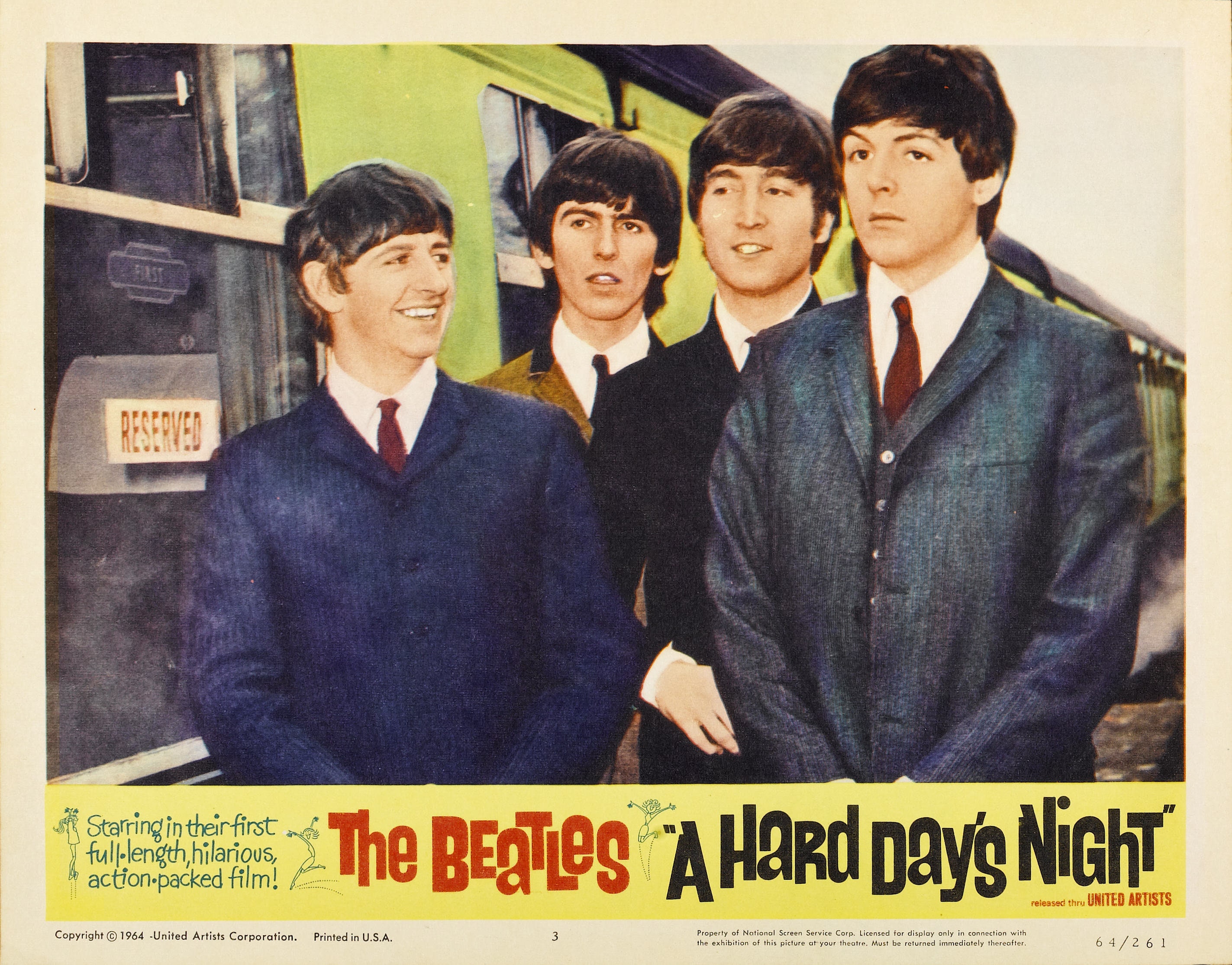 The Beatles A Hard Days Night Card Movie Poster Replica 14 X 11 Photo