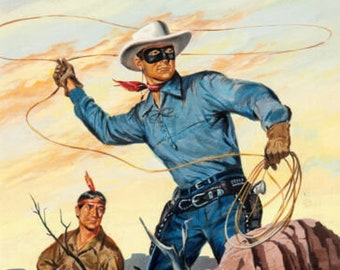 The Lone Ranger Illustration Art 13x19" Photo Print