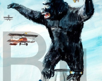 King Kong illustration 11 X 14" Photo Print