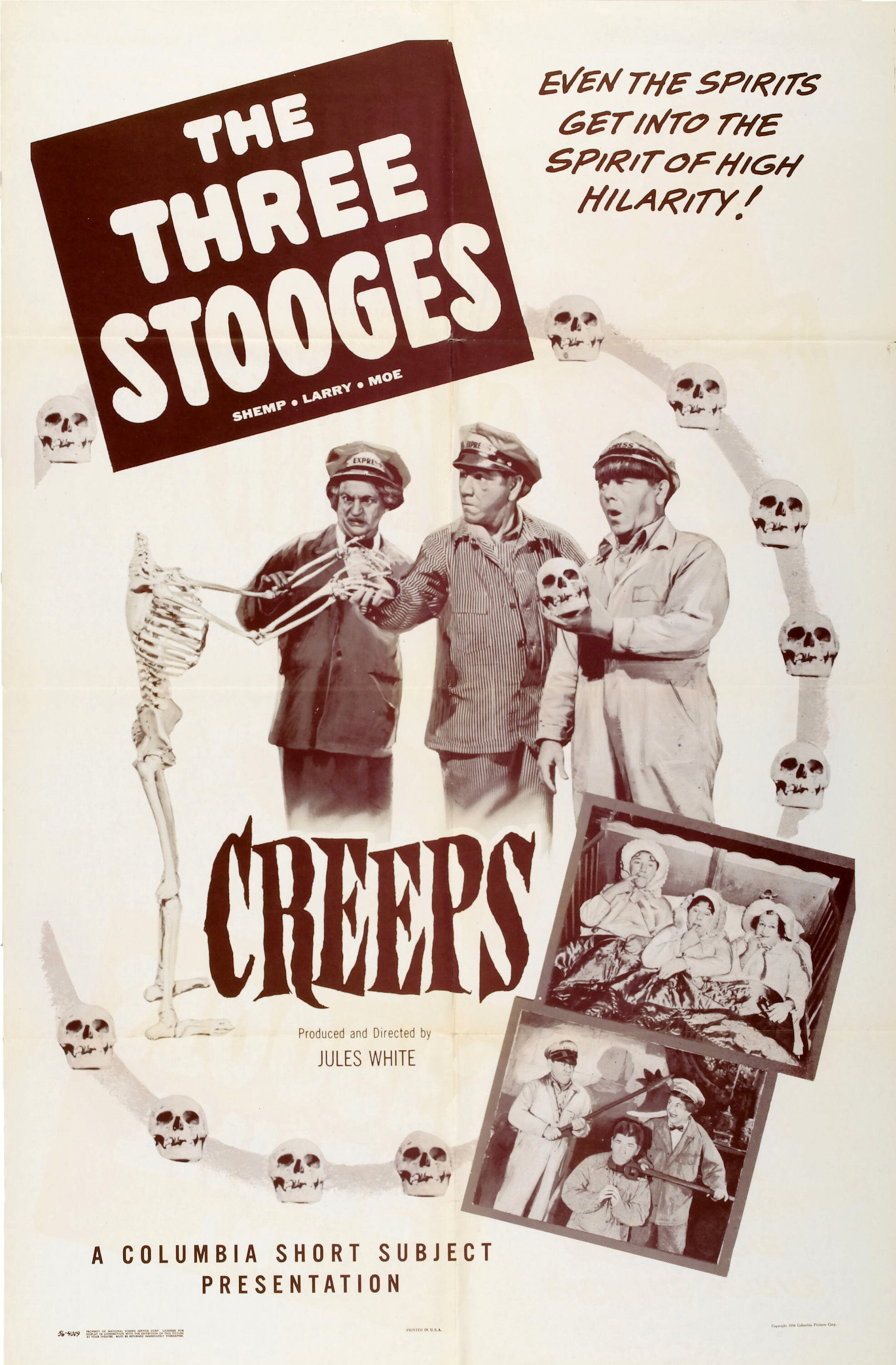The Three Stooges in Creeps Movie Poster 13x19 Photo Print Etsy