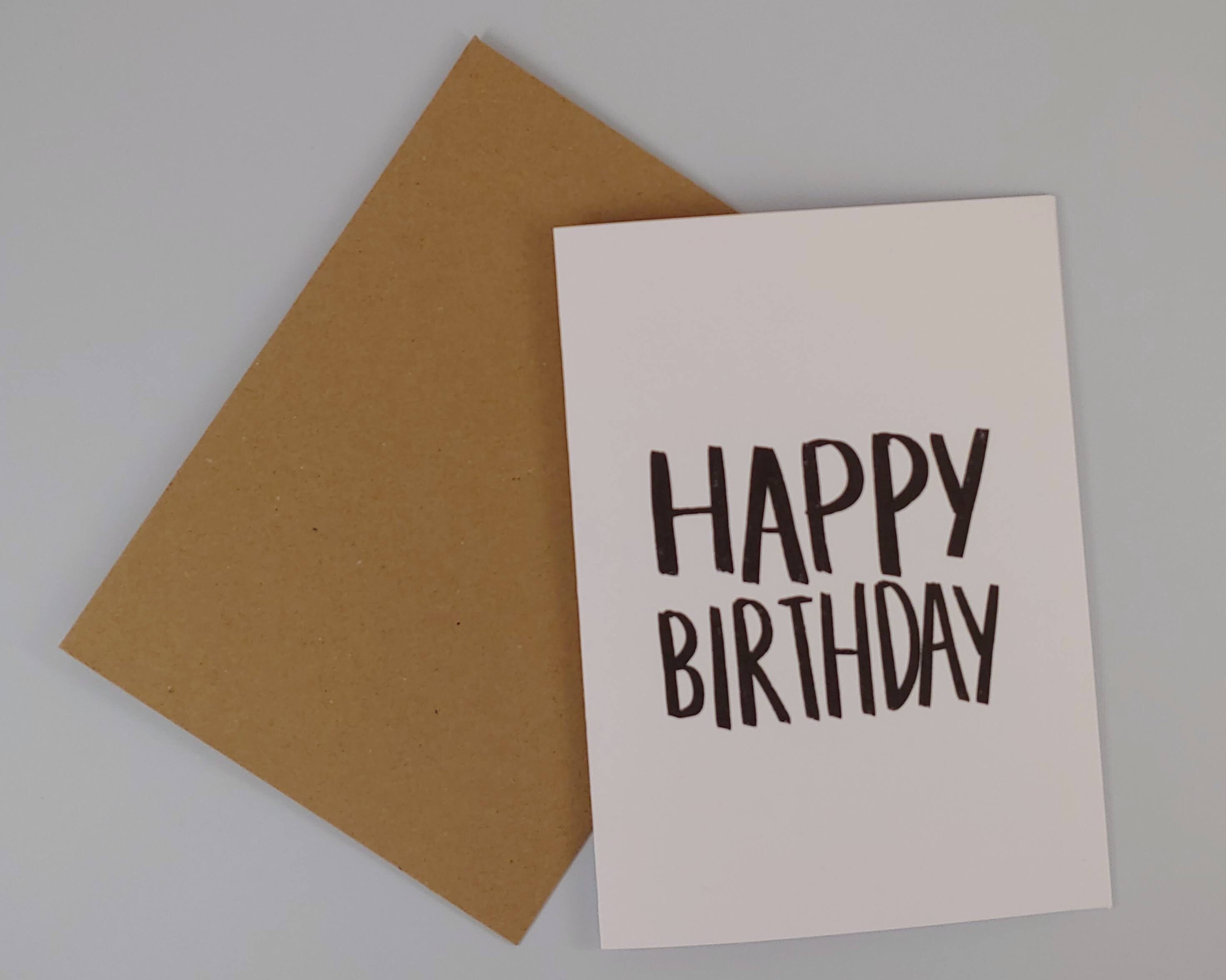Custom Typography Birthday Card / Personalised Birthday Cards Etsy UK