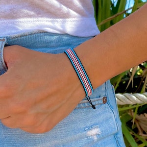 Bracciale Trans, Bandiera Trans Pride, Gioielli Transgender, Bracciale con Perline LGBTQ, Regalo Trans, Bracciale LGBT, Accessori Trans, LGBTQ Pride