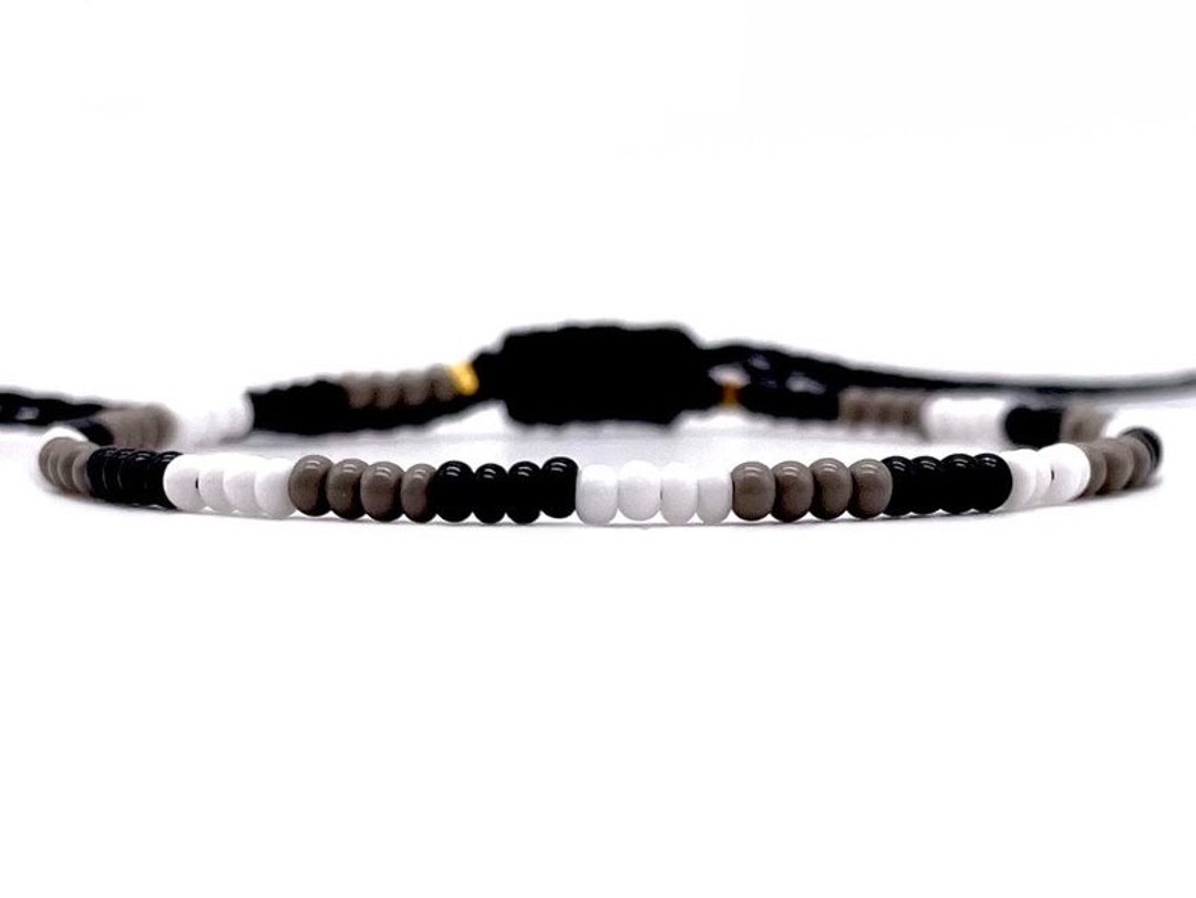 Black String Anklet, Black Beaded Ankle Bracelet, Surfer Anklet ...