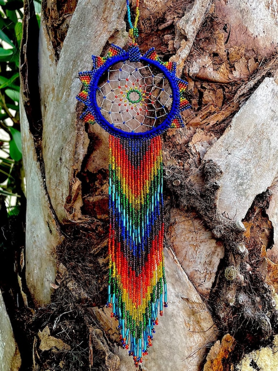 Rainbow Chakra Dream Catcher with Fringe Rainbow Chakra Dream Catcher with Fringe