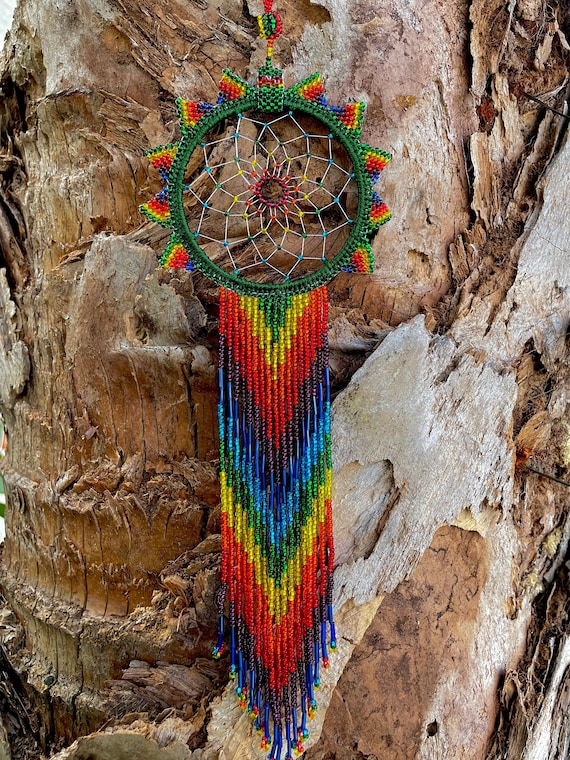 Rainbow Chakra Dream Catcher with Fringe Rainbow Chakra Dream Catcher with Fringe