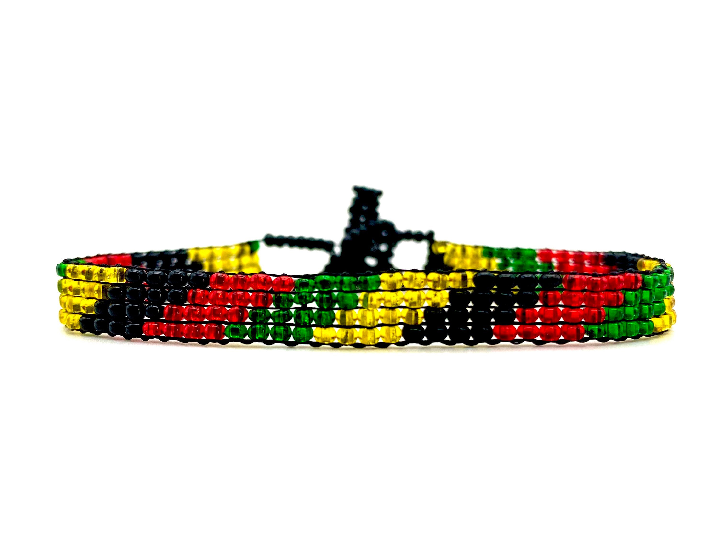 Rasta Bracelet Jamaican Flag Jewelry One Love Bracelet Etsy