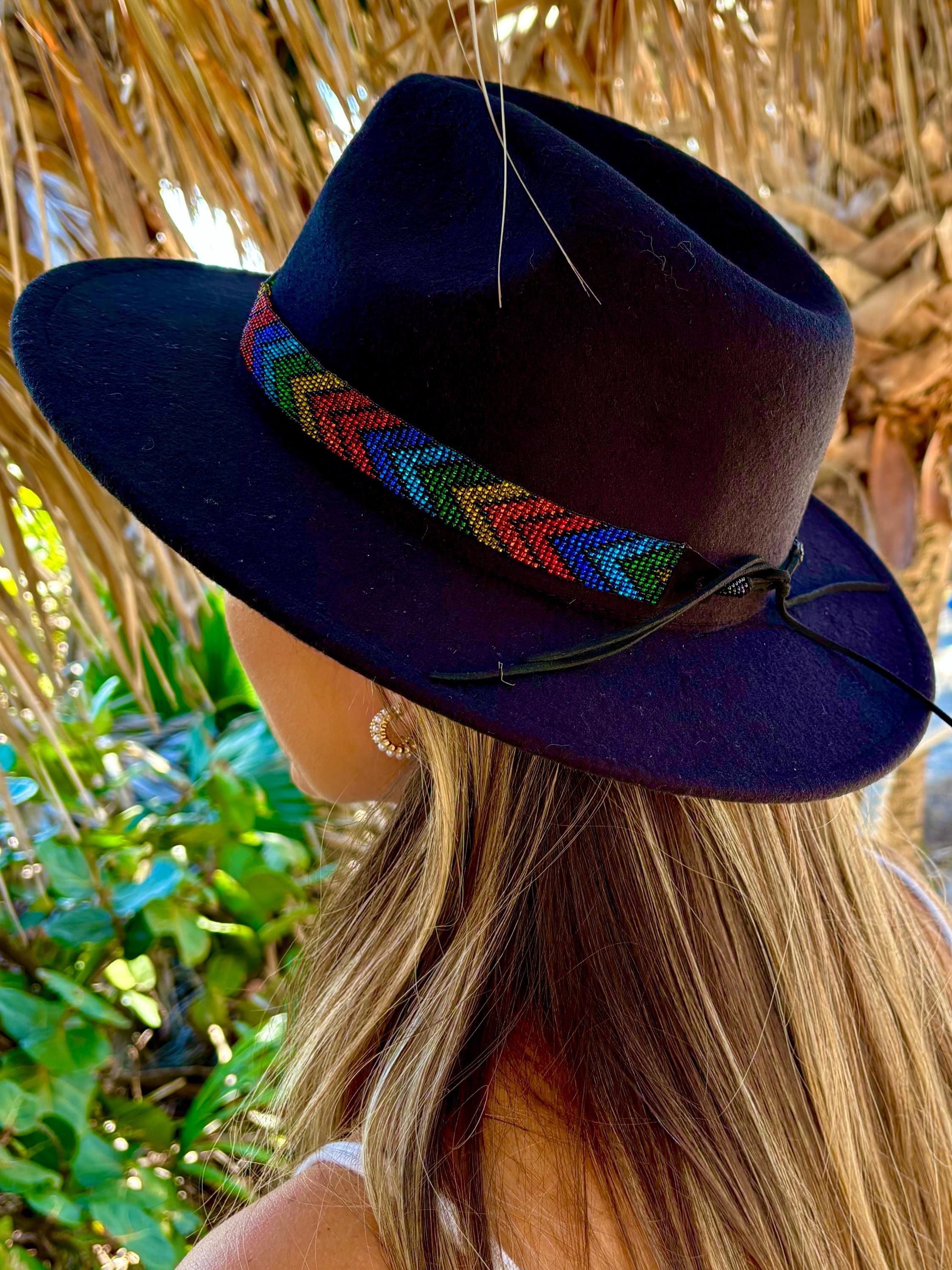 Vintage 70s Hand Woven Sash Native Belt Rainbow Multi Color Hat Band Vintage 70s Hand Woven Sash Native Belt Rainbow Multi Color  main image 3