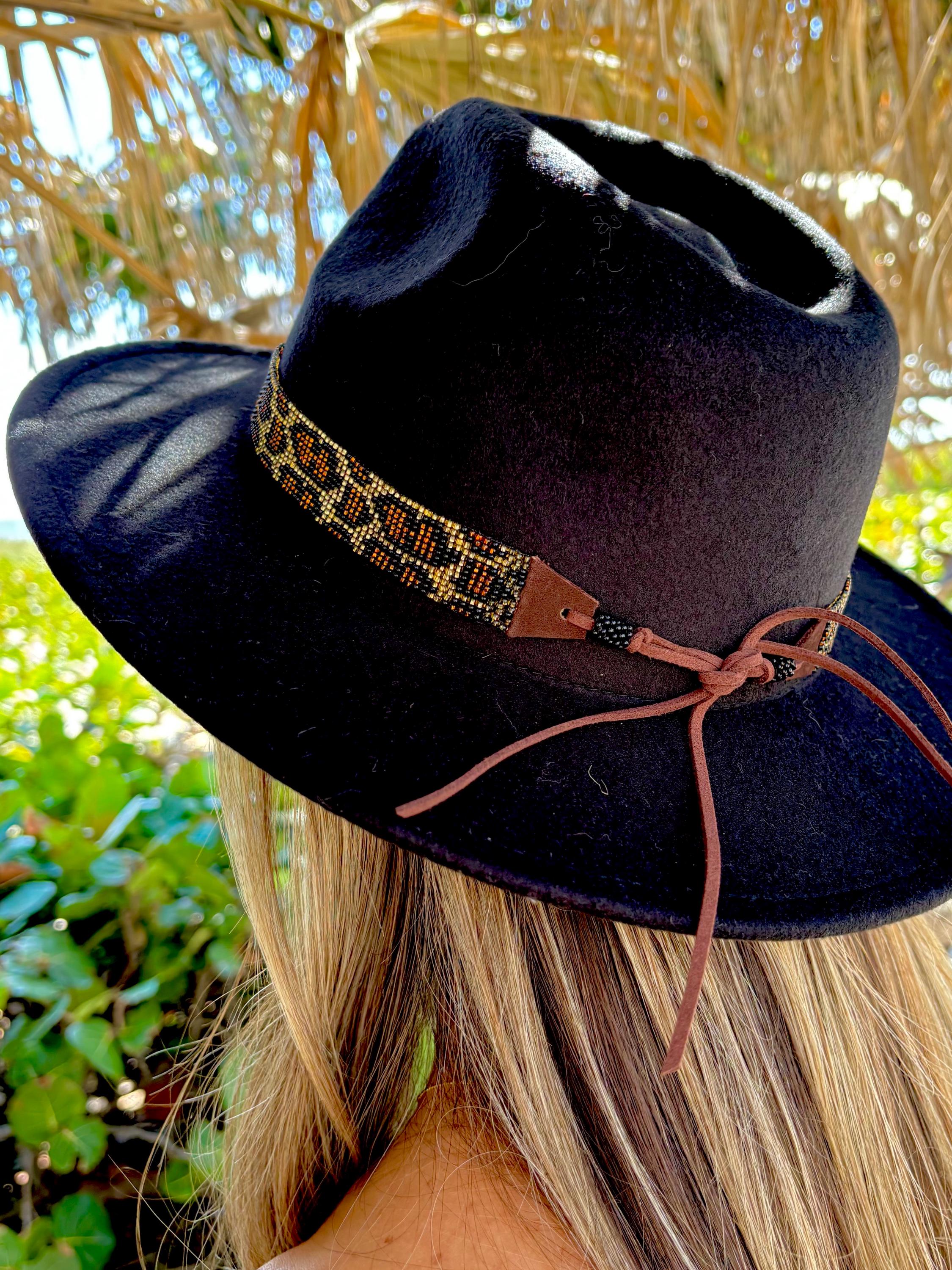 Leopard Print Women\'s Hat with Bead Details Kameryn Hat Leopard | Princess Polly main image 4