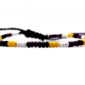Non-Binary Pride Bracelet, Nonbinary Flag, Jewelry for Them, Beaded Wax Bracelet, Adjustable String Bracelet, Genderless Jewelry for Them