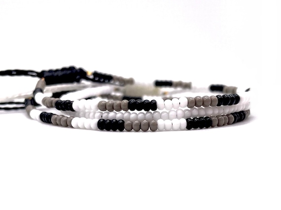 Puravida Men's Mixed Seed Bead Cord Bracelet