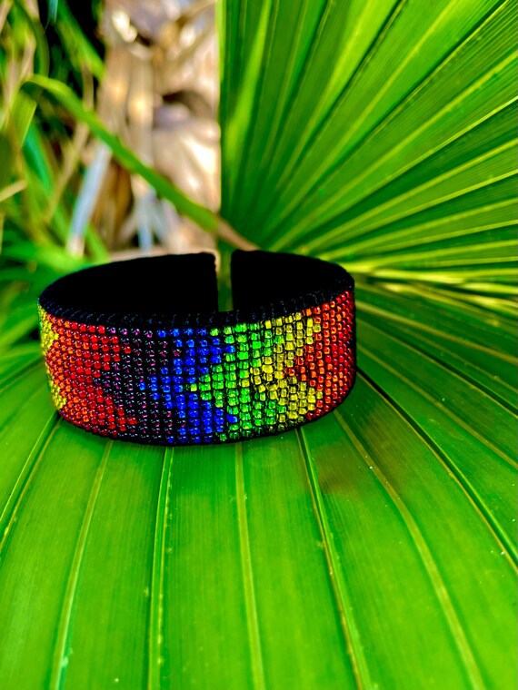 Rainbow Cuff Bracelet Pride Flag Jewelry LGBTQ for Him and Her
