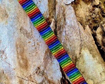 Regenbogen Perlen Pride Armband, Ombre Beaded LGBTQ Gay Pride Freundschaftsarmband, verstellbarer Schmuck