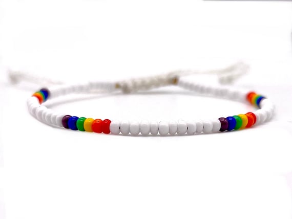 Rainbow Bracelets, Rainbow Beaded Bracelets, LGBT