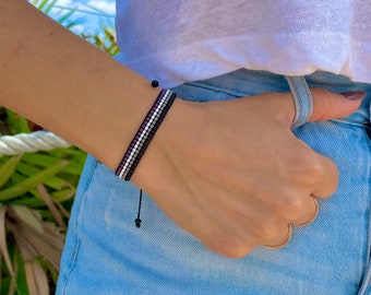 Asexual Pride Armband: Verstellbare Rocailles LGBTQ Schmuck